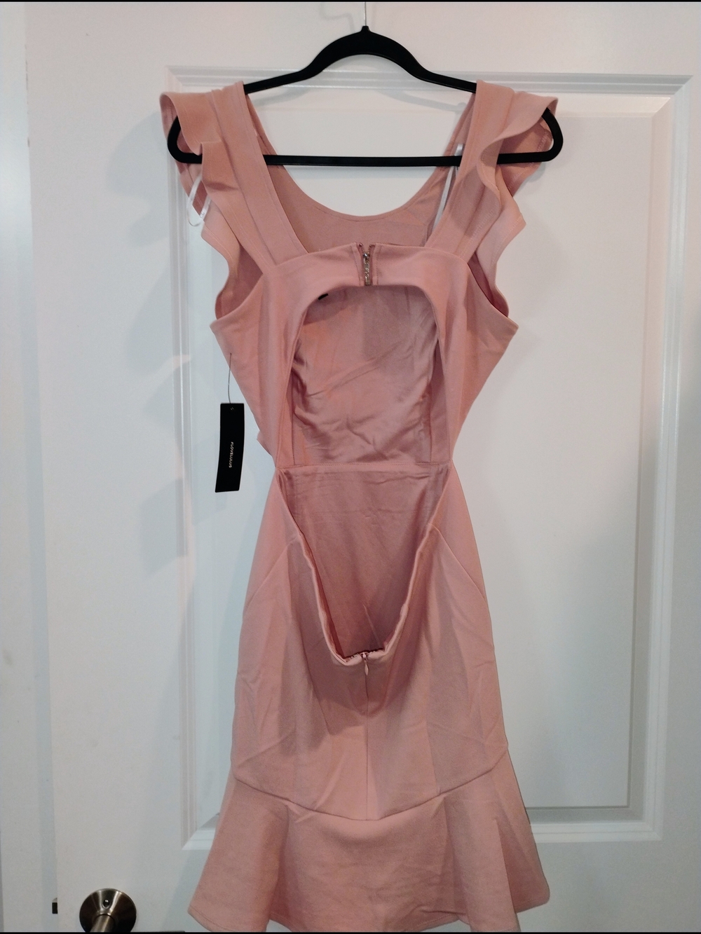 Lulu's Blush Pink Ruffle Flutter Sleeve Mini Dress Coquette Balletcore Medium - Picture 8 of 10